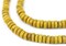 The Bead Chest Vintage-Style Yellow Java Glass Button Beads (8mm)